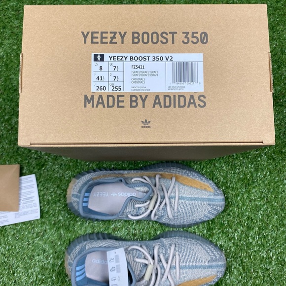 New in box adidas yeezy boost 350 V2 Israfil men’s size 8 US - Picture 8 of 8